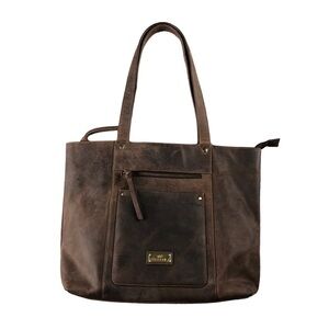 LeVogue Womens Brown Medium Size Leather Tote Style Purse